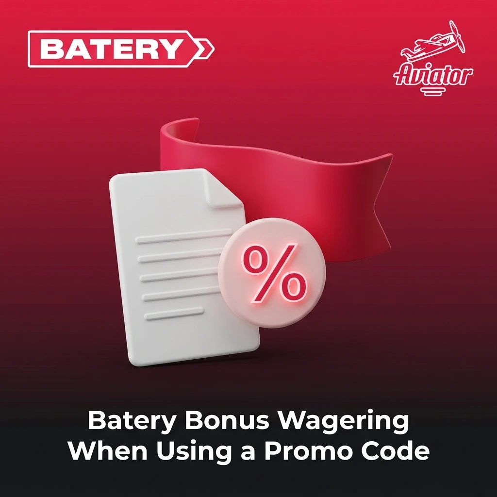 Batery Casino bonus wagering mechanics showing 100% match up to ₹30,000 INR with promo code requirements