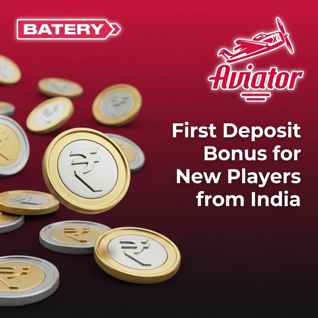 Batery first deposit bonus for new India players offering 100% match up to ₹30,000 on casino games