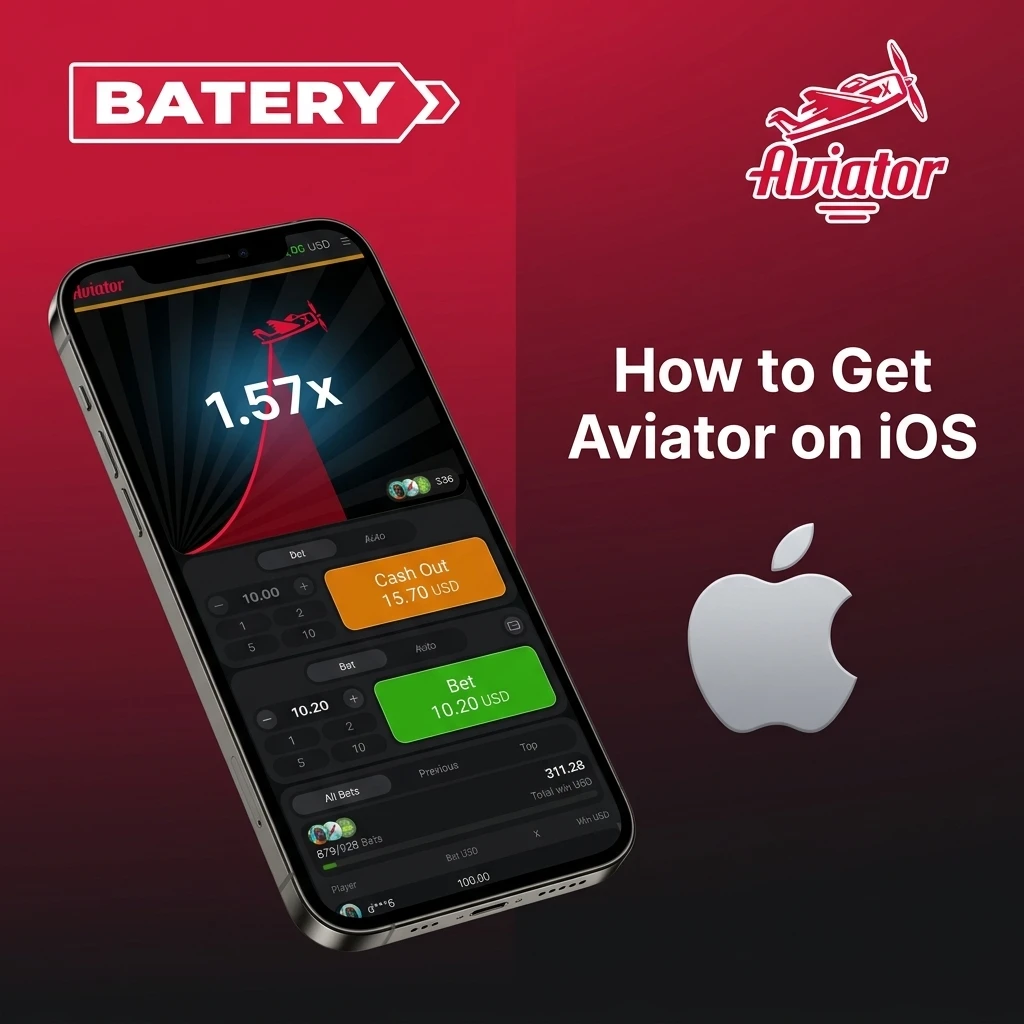 Aviator game on iOS via Batery web app installation steps on iPhone Safari browser home screen shortcut